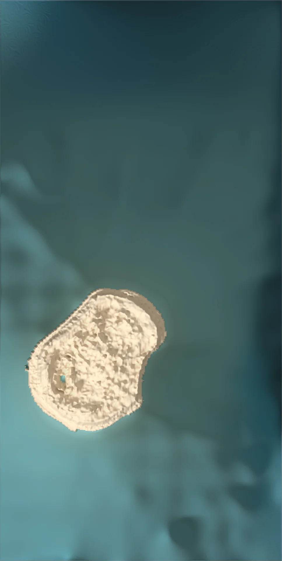 Ray-traced relief map of Nauru