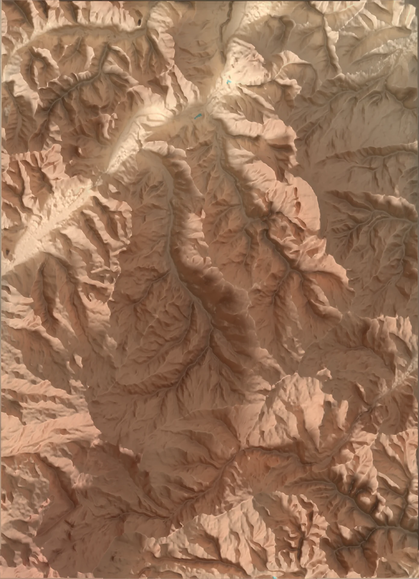Ray-traced relief map of San Marino