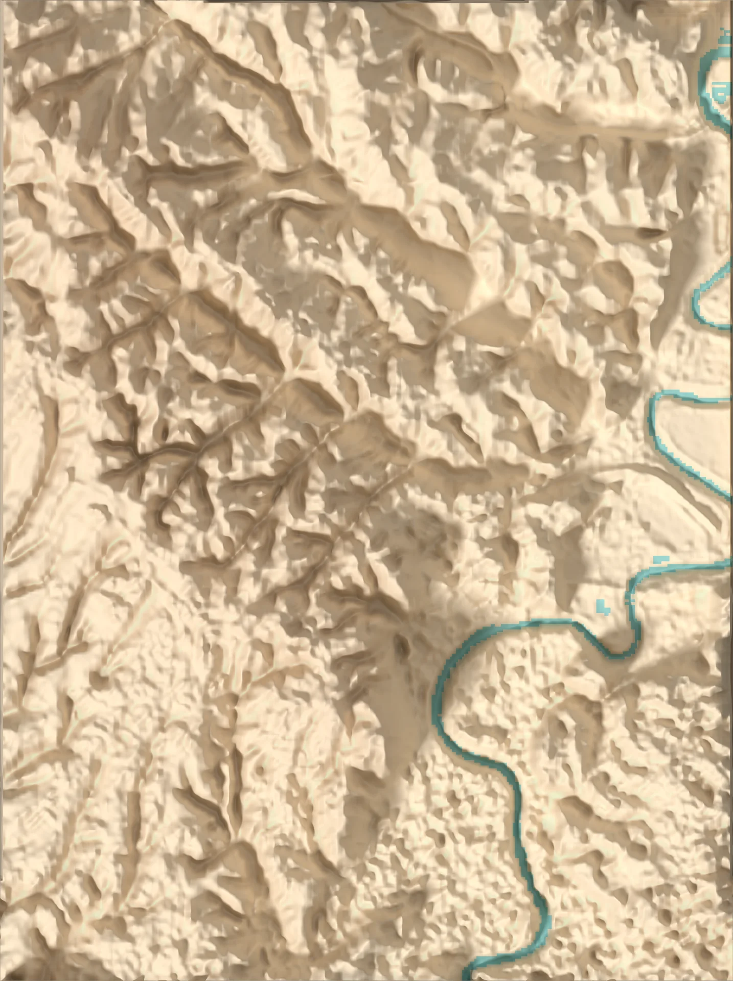 Ray-traced relief map of Vatican